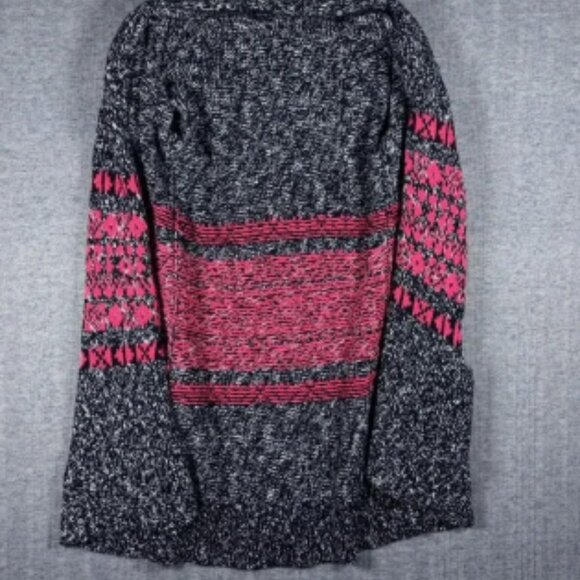 Express Long Line Cardigan Sweater Black And Pink Size Women’s Size XS Cotton - Picture 4 of 5